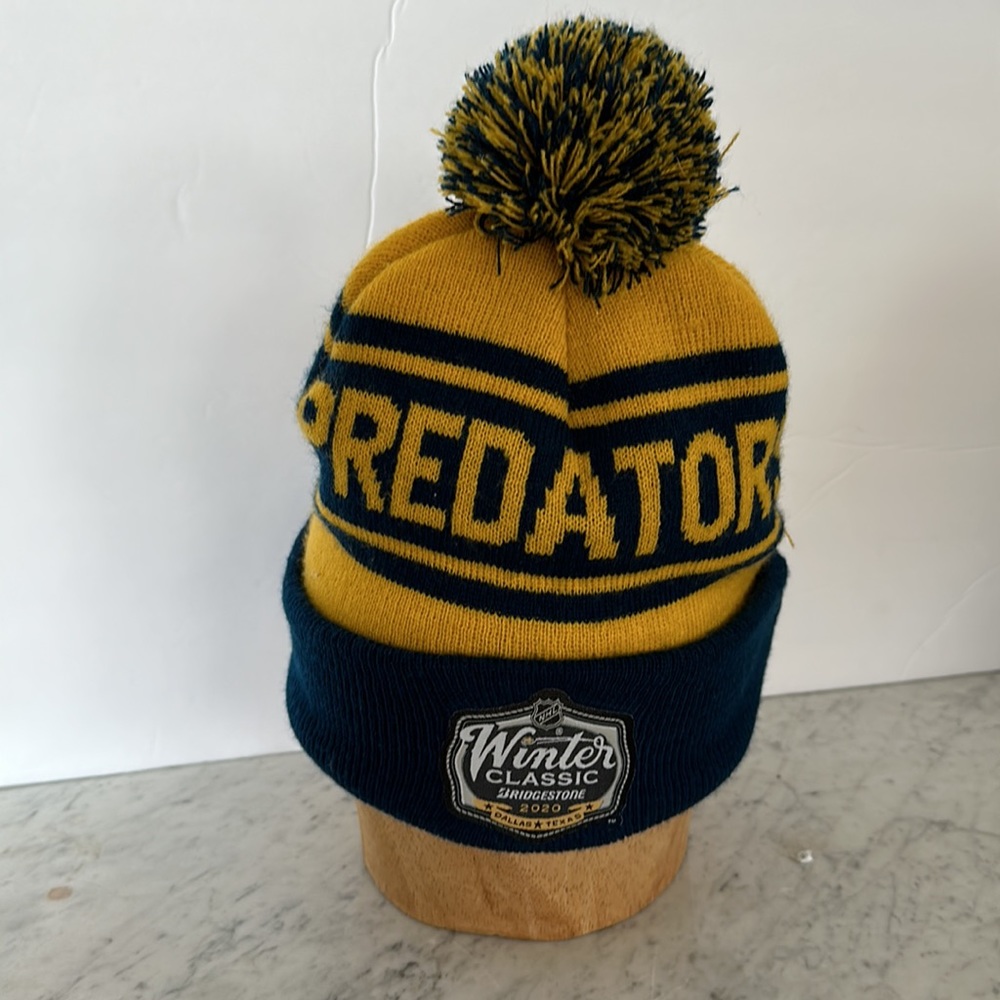 NHL Nashville Predators Winter Classic Dallas 2020 pom pom hat OS - Picture 1 of 6